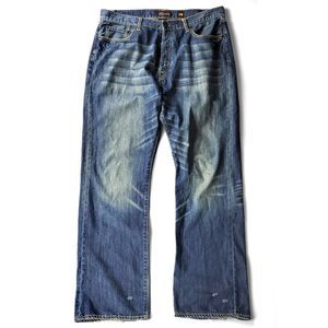 Ed Hardy by Christian Audigier Distressed Embroidered Logo Jeans Mens 38 X 34 Y2